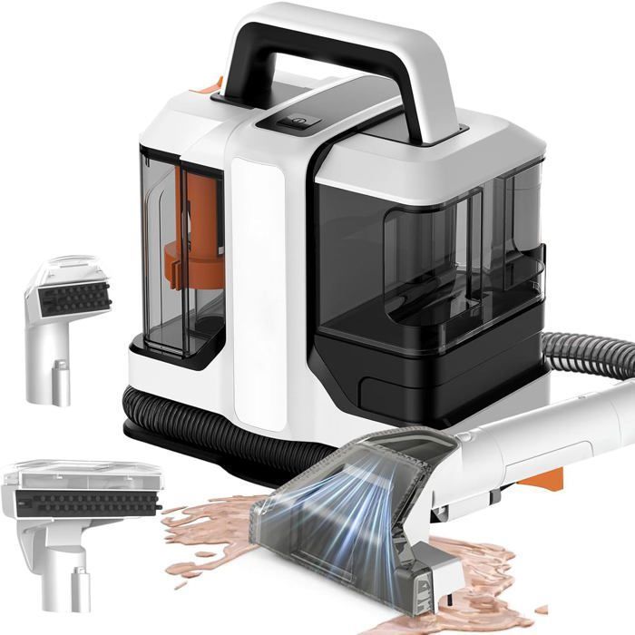 Nettoyeur Tapis GOPLUS 1200W - Aspirateur Eau/Poussière - 17Kpa Aspiration - Réservoir 4L/20L - 9 Accessoires
