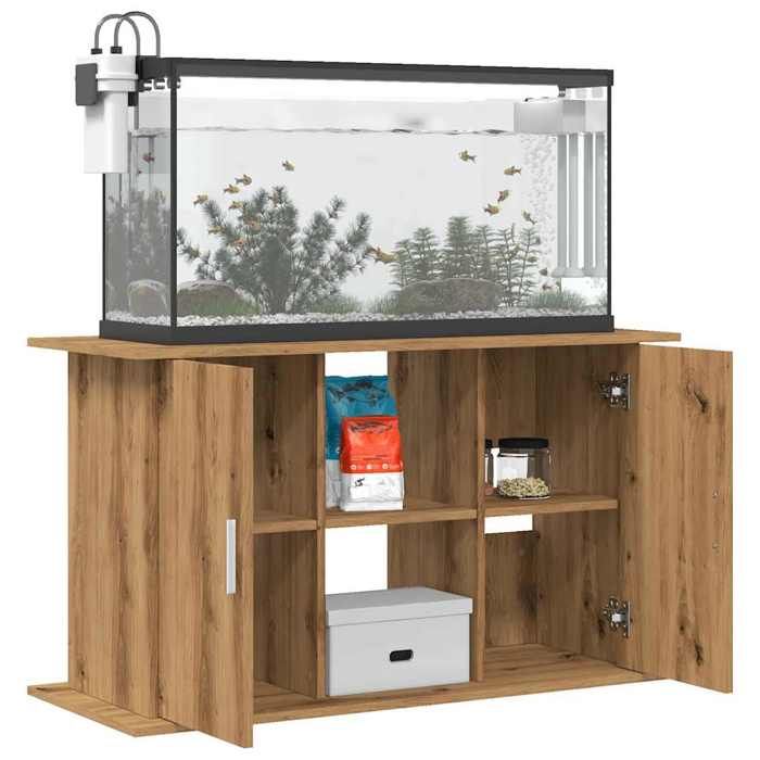 Comparer les prix de Elégant Support daquarium - Pieds Robustes - chêne artisanal - 101x41x58 cm - bois ingénierie &2292545