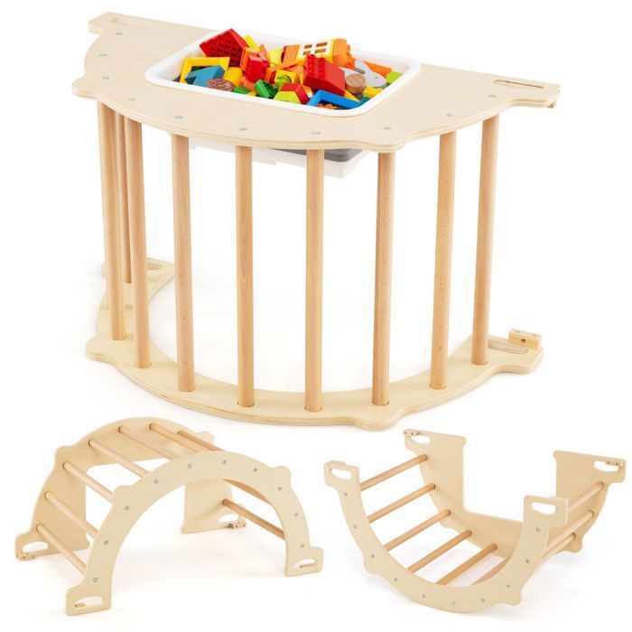 DREAMADE Jouet à Bascule pour Enfants Arc dEscalade Montessori avec