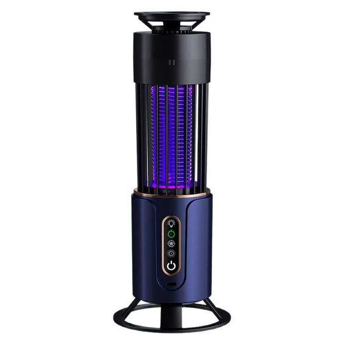 Lampe anti-moustiques onde lumineuse pour attirer les moustiques minuterie intelligente rechargeable bleue
