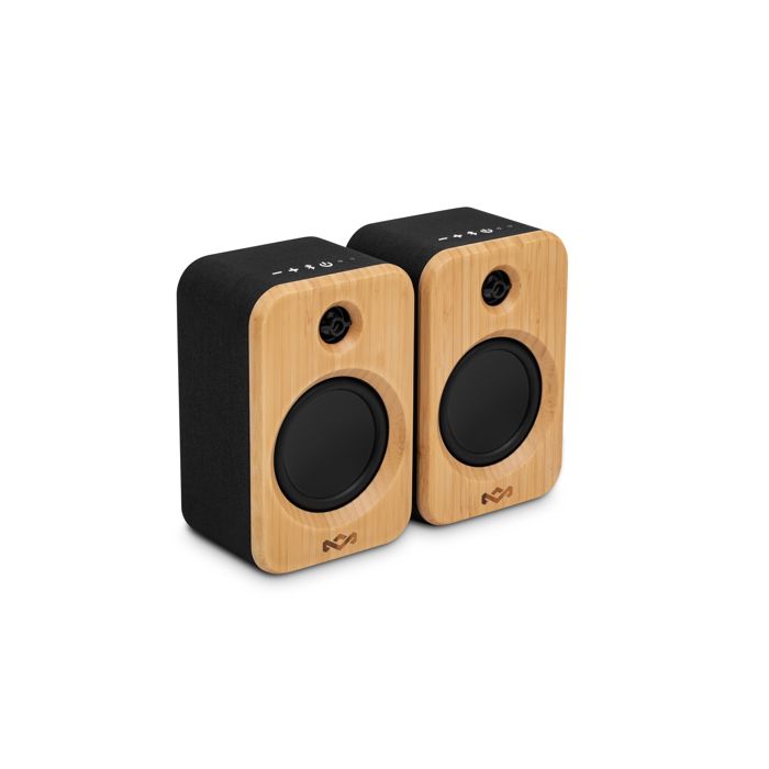 Enceintes bibliothèque - HOUSE OF MARLEY - Get Together Duo 2 - Bluetooth & RCA - Bambou Rewind - 2x(15W+5W)