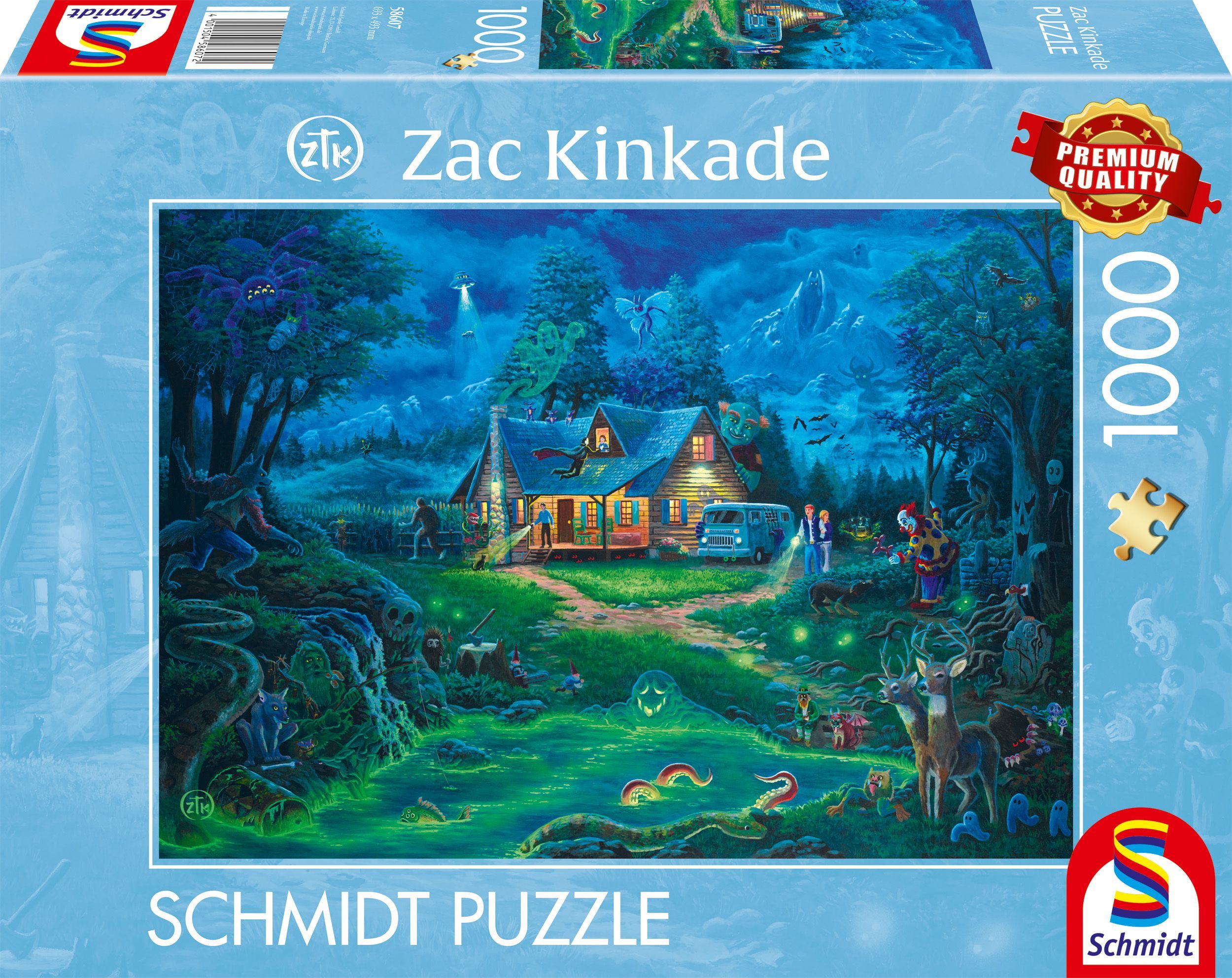 Puzzle 1000 pièces Schmidt Spiele Zac Kinkade Maison hantée illustration fantaisie néon Neuf - vue 5