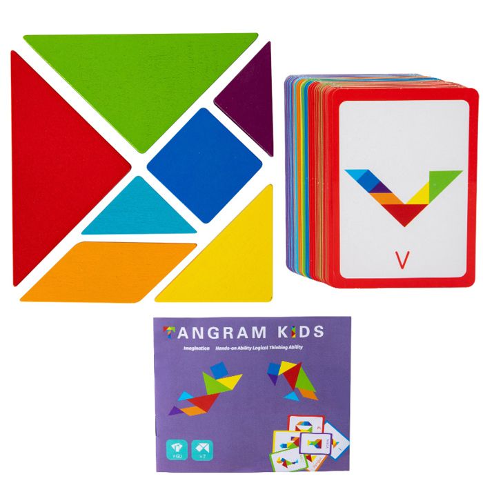 Falomir- Tangram Juego de Mesa Educativo, Multicolor (646484), a partir
