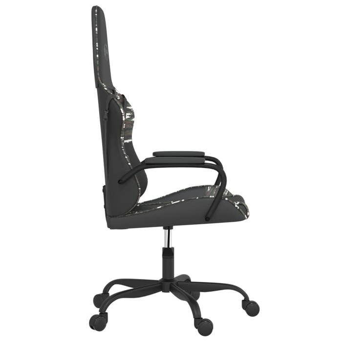 Rouge 1x Chaise de jeu - SOLOMON - Fauteuil gaming - 1 personne - Noir et camouflage Similicuir CCC62