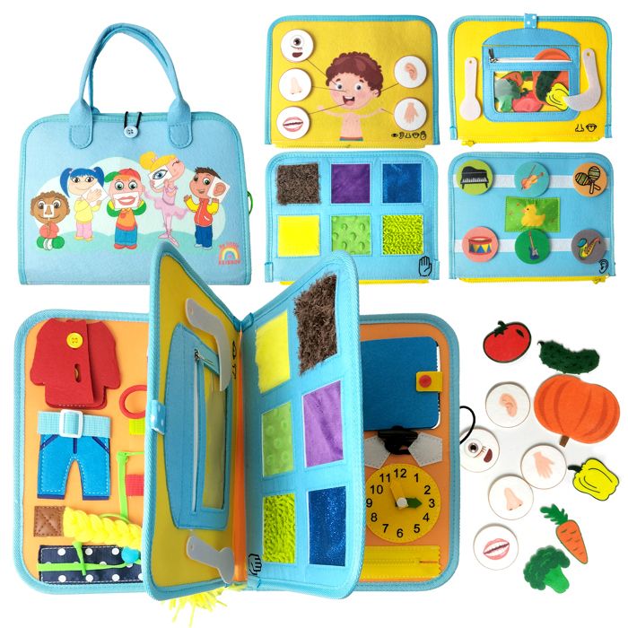Busy Board Montessori – jouet éducatif sensoriel pour enfants de 2 à 6 ans planche d’apprentissage idée cadeau éducatif enfant
