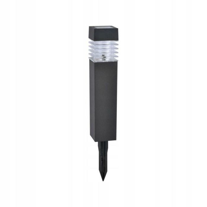 Lampadaire de jardin - SOLARIS - VOLTENO - Noir - Acier inoxydable - Énergie solaire