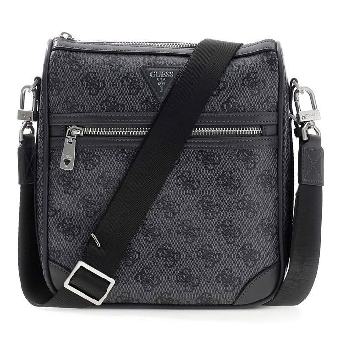GUESS Sac à épaule bandoulière gris foncé noir pour homme - Milano Crossbody 2 Black / Antracite 338763