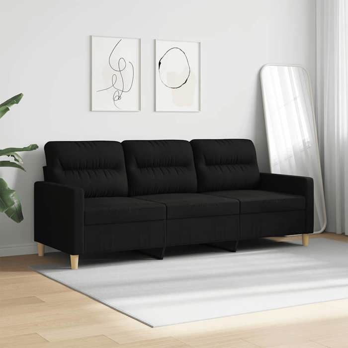 SHELL© SOFA-Canapé salon - 3 places - (par siège) : 110 kg - Noir 180 cm Tissu C4693