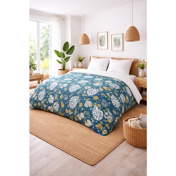 Couette - MORTREUX - Simple face Toukan - Ultra légère - Microfibre - 200 x 200 cm