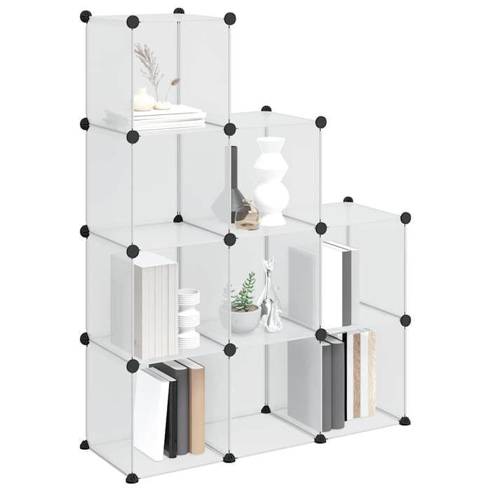 Décoratif - Cubes de rangement - Étagère Rangement Plastique 9 pcs Transparent PP 3149228
