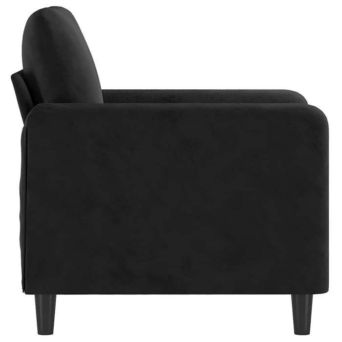Canapé 1 PLACE - Moderne Fauteuil - pour 1 personne - Noir 60 cm Velours C5418