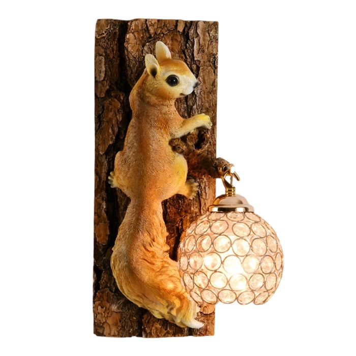 Lampe murale 39x22x17cm led applique murale résine décorative en forme décureuil beau - Aueq - et pratique pièces et couloirs app
