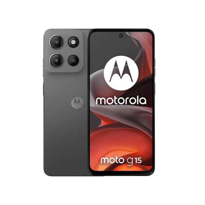 Moto g15 24 Go Tornado 8 Go + RAM Boost / Espagne écran de 6 72" FHD+ système de caméras de 50 Mpx et Objectif Ultra Grand Angle Batterie 5200 mAh Charge TurboPower