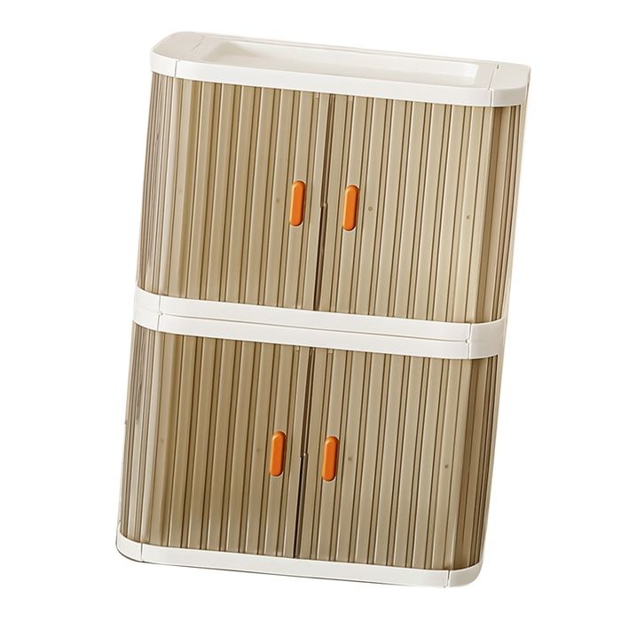 AUCUNE Conteneur de stockage de bureau Boîte de rangement de bureau pliable avec porte roulante à 2 voies meuble boite 2 pièces