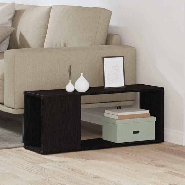 Magnifique Noir Banc TV - Ensemble meuble TV 80X24X32 cm Chêne noir - Bois dingénierie &&31052