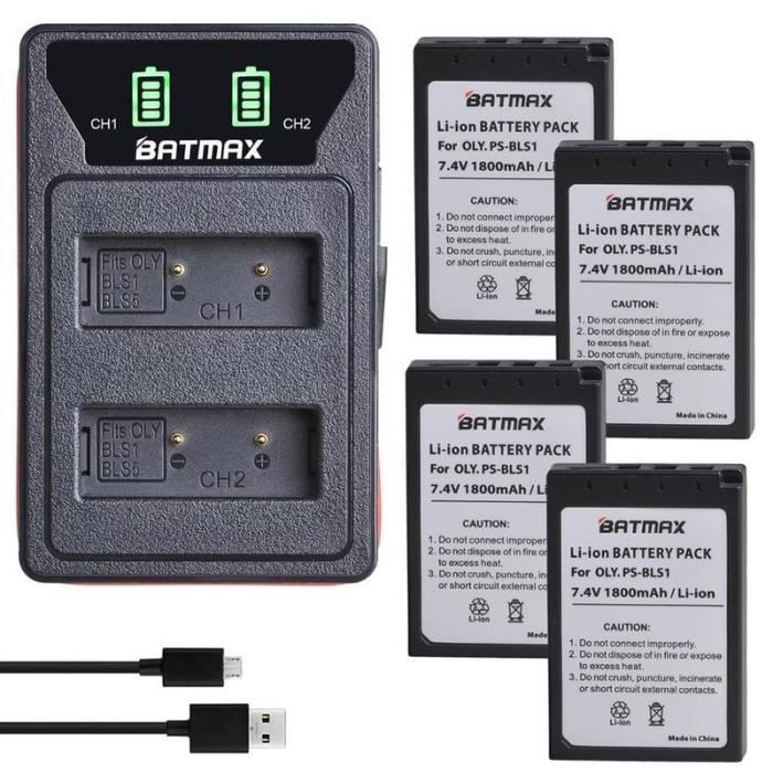 DuraPro 2 Batteries 1200mAh EN-EL20 + Chargeur LCD USB Pour Nikon J1 J2 J3 S1 V3 Coolpix A P1000