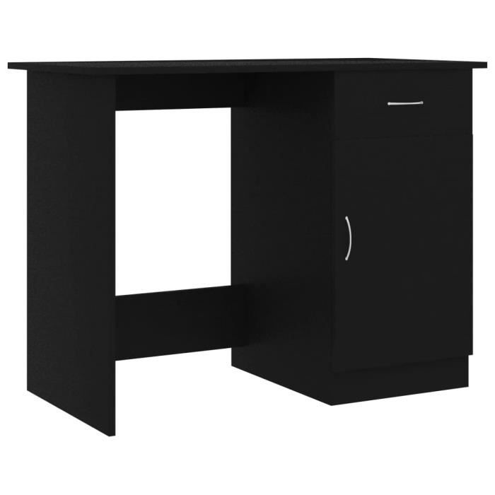 Bureau - AKOZON - Modèle AKO7394667260000 - Noir - 100 x 50 x 76 cm - 1 tiroir intégré