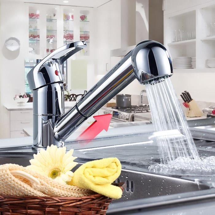 ALLOYSEED® Robinet de Cuisine Avec Douchette Extractible en Acier