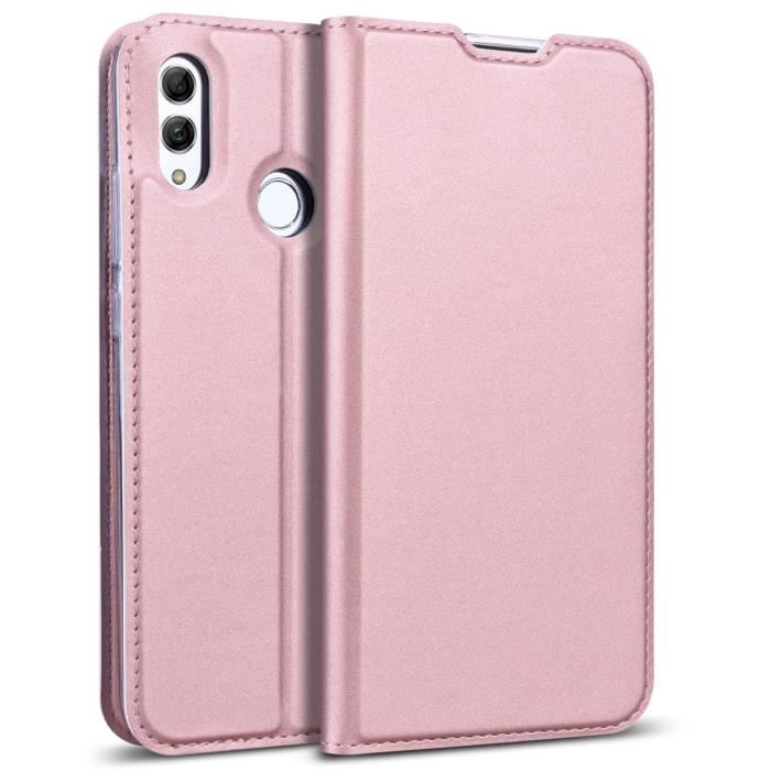 Étui Huawei Honor 6A En Cuir PU Effet Daim - Portefeuille Intégré, Fermeture Magnétique, Support Pliable | Protection Complète élégante