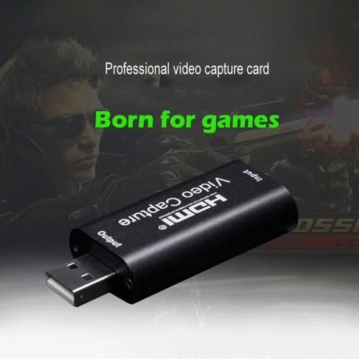 Mini HDMI Vers USB 2.0 Carte De Vidéo HD Game / Video Live Streaming Black