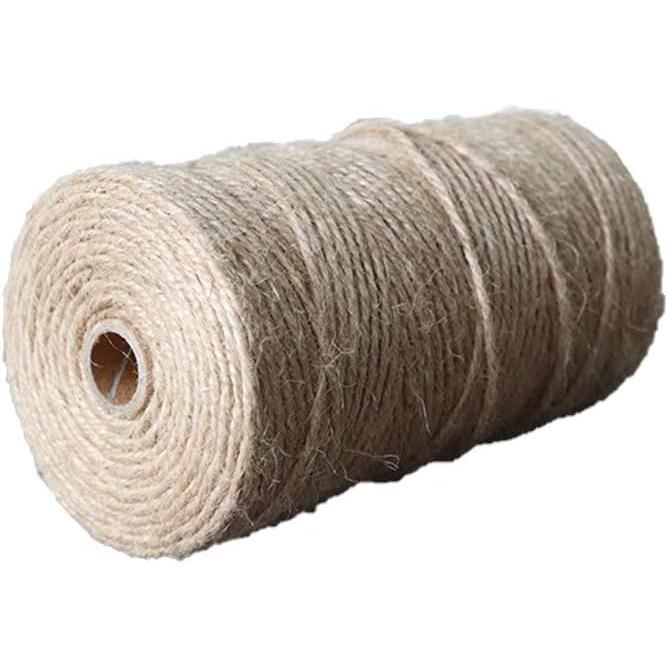 Ficelle de jute de 5 mm, 50 m d'épaisseur, pour bricolage, artisanat