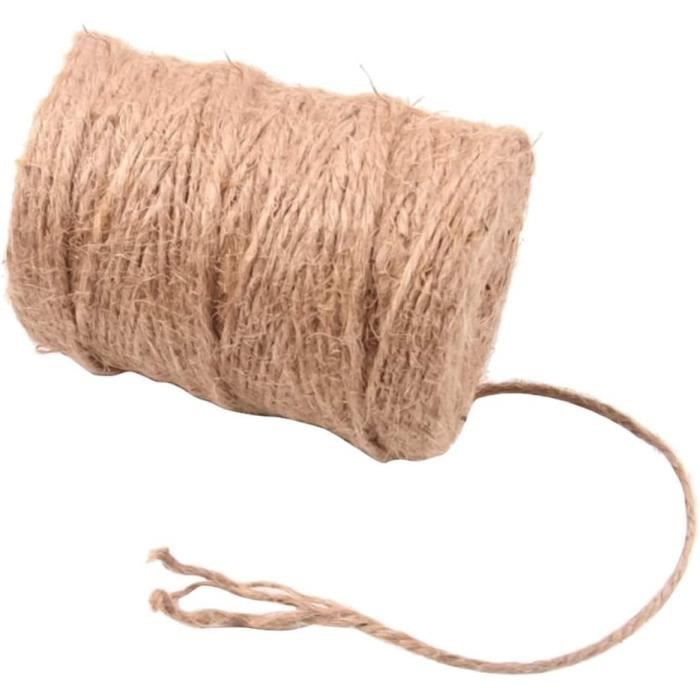 3 Pièces 100 M De Jute Naturelle, Ficelle De Jute De 2 Mm, Unité De