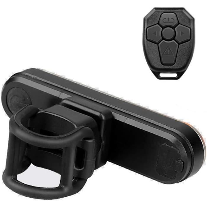 Feu Arrière Vélo Intelligent Avec Clignotants, Télécommande Sans Fil Et Klaxon - USB, LED