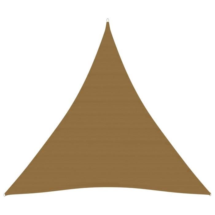Toivo Schaduwdoek Driehoek 3,6 x 3,6 x 3,6 Meter - Crème - HDPE Toivo Schaduwdoek Driehoek 3,6 x 3,6 x 3,6 Meter - Crème - HDPE