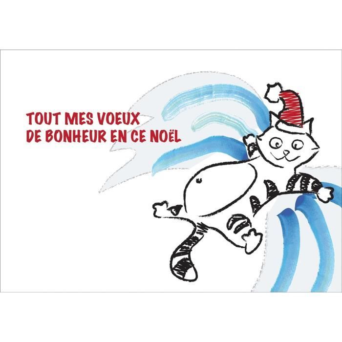 Carte De Noël Drôle. CarteCadeauCarte De Voeux Pour Noël Avec Un Chat