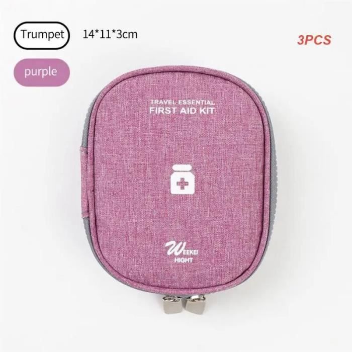 Organisation Médicaments Portable Focenat Trousse De Secours Vide Étanche - Sac Médecine Portable Gris Pour Maison Voiture Voyage Outdoor