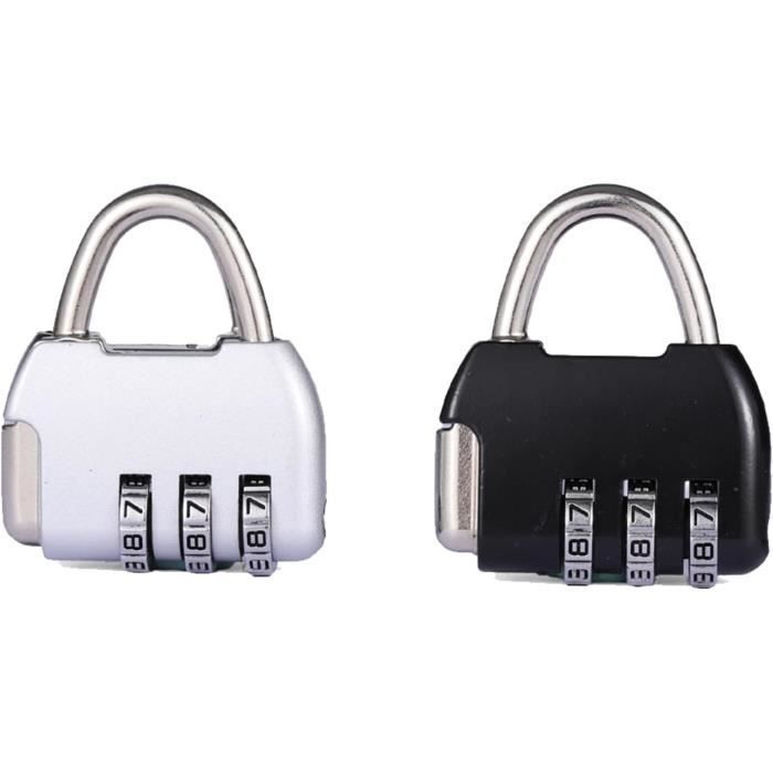 Lot De 10 Petites Serrures Avec Clé - Mini Cadenas à Bagages - Argent