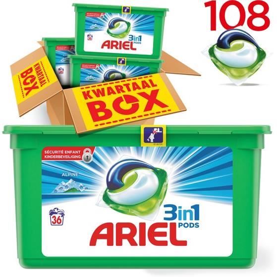 Lot De Trois Lessives Ariel Pods 3 En 1 Alpine Soit Au Total 108 Lavages Cdiscount Electromenager Nom de votre ami * lot de trois lessives ariel pods 3 en 1