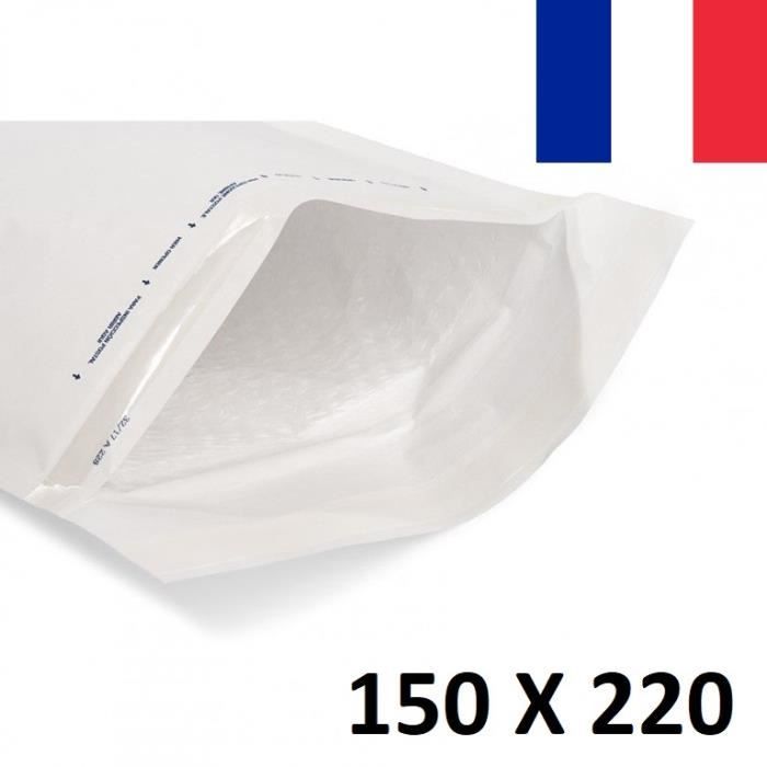 Enveloppes à Bulles JECO - 400 Pièces Taille B/2 - Kraft Blanc - Expédition Pro