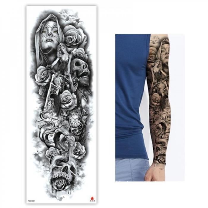 Tatouage Temporaire A Pleine Fleur Bras Faux Crane Lion Dragon Corps Peinture Etanche Transfert Faux Manchon Achat Vente Tatoo Bijou De Corps Tatouage Temporaire A Pleine Cdiscount