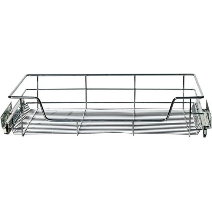 Panier Coulissant Cuisine De 90 Cm Acier Chrome Achat Vente