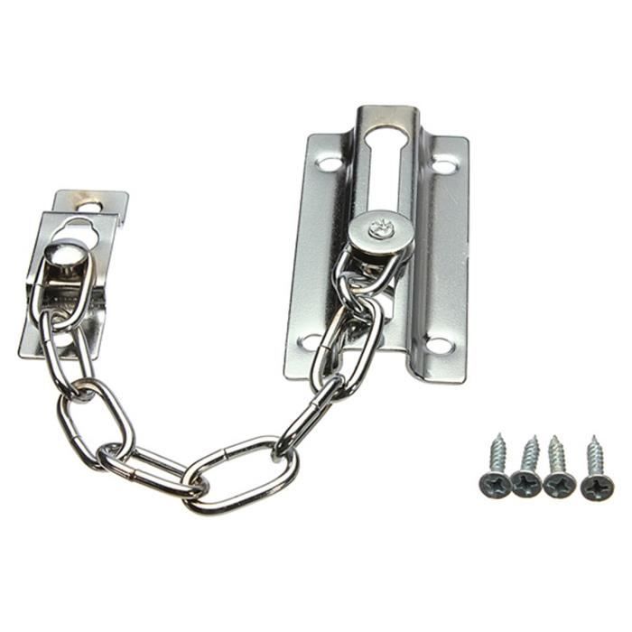 Chaîne de porte en laiton Porte Sécurité Viewer chaîne Gaurd catch loquet de sécurité avec vis