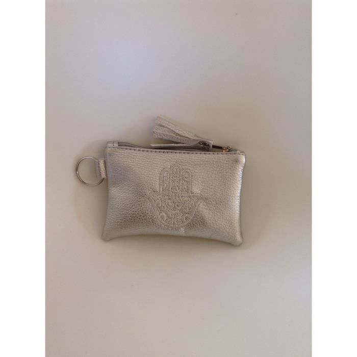 Porte monnaie argent main de fatma maroc pour femme Cdiscount