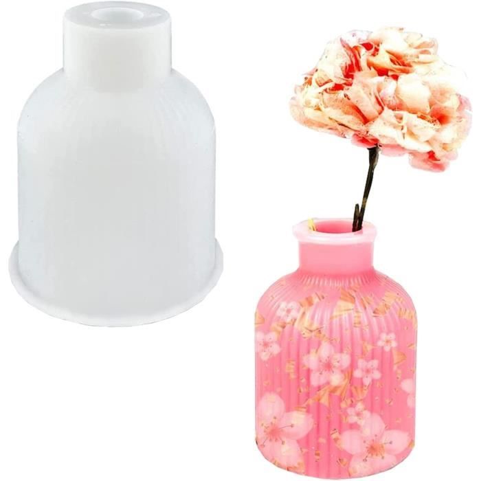4 Pièces Moule Silicone Petit Vase Rond Quiodok - Résine Époxy DIY Pour Fleurs Et Plantes