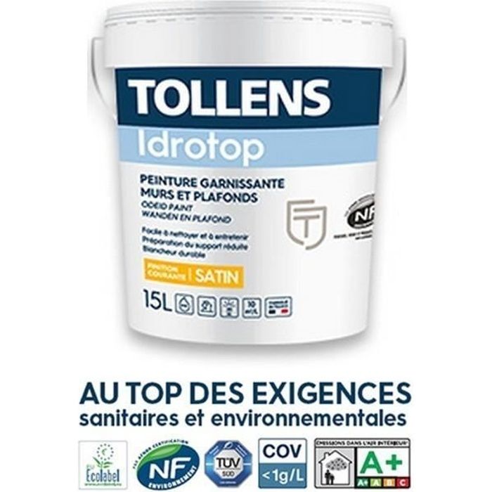 Peinture Professionnelle Tollens Idrotop Satin Aspect Satin Achat Vente Peinture Auto Peinture Professionnelle Tolle Cdiscount