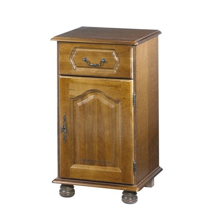 Confiturier Chêne Rustique 1 Porte 1 Tioir 2 Niches L 44.2 H 77.2 P 41 cm - L 44.2 x l 41 x H 77.2 cm