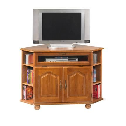 Meuble Tv D Angle Chene Pieds Boule Achat Vente Meuble Tv