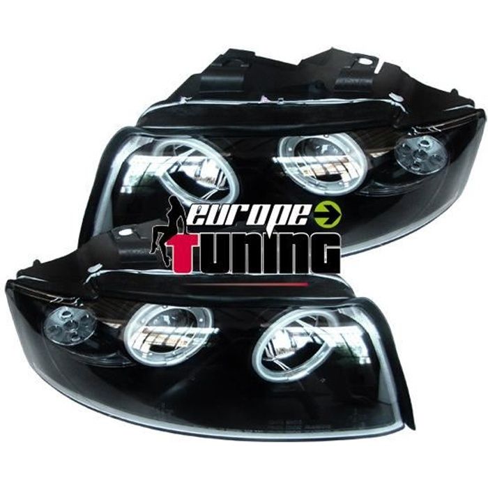 phares design, noir, set AUDI A4, 01-04 H1+H1 pour reglage electrique SET COMPLET pour: Audi A4 Lim/Avant(8E) 00-04