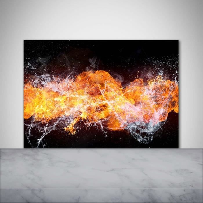 Tulup - Crédence De Cuisine En Verre Trempé 100x70 Cm, Motif Animaux (cerf), Résistant Aux Taches Et éclaboussures