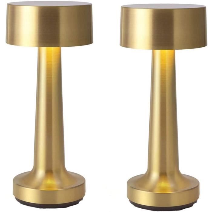 Lampe De Table Sans Fil Rechargeable - Commande Tactile LED - Éclairage Ambiance Bureau, Restaurant, Bar