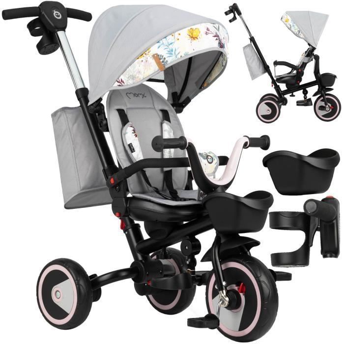 MoMi INVIDIA 5en1 Tricycle Evolutif Bebe Draisienne Pour Enfants