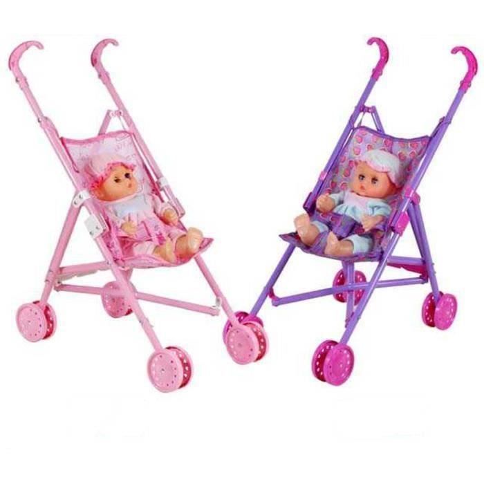 Aleatoire Avec Doll Buggy Landau Poussette Poussette Jouet Bebe Enfants Fille Fete D Anniversaire Cdiscount Jeux Jouets