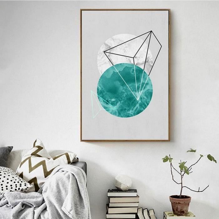 1pc moderne abstrait géométrique polygonale toile peinture à l'huile décor  à la maison sans cadre - Achat / Vente peinture a l'huile peinture à  l'huile sans cadre - Cdiscount