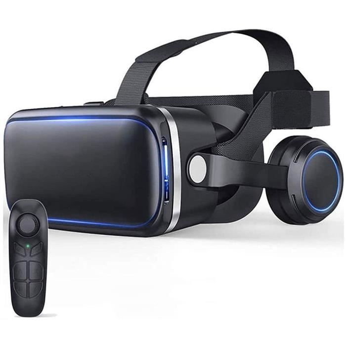 VR Casque avec Casque Casque de réalité virtuelle 3D VR Lunettes de Lunettes pour Films 3D Jeux vidéo compatibles avec 4,5-6,0 A306