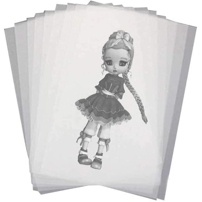 Papier Calque Qui Claque 26 Feuilles Papier Calque 100 G/m², DIN A4 Feuille Calque Papier Dessin Vitrail Couleur