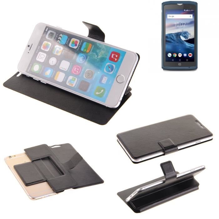 Custodia Portafoglio In Pelle Tipo Camoscio Per Crosscall Core-X3/Action X3 – Con Magnetica E Slot Per Carte